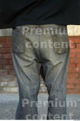 Thigh Man Casual Jeans Average Bearded Street photo references