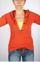 Upper Body Whole Body Woman Casual Sweatshirt Average Studio photo references