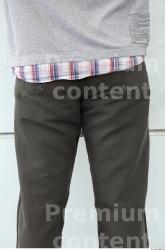Thigh Man White Casual Trousers Average