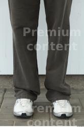 Calf Man White Casual Trousers Average