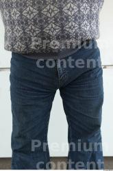 Thigh Man White Casual Jeans Overweight