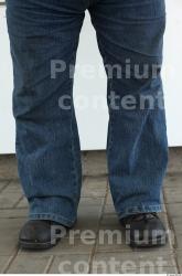 Calf Man White Casual Jeans Overweight