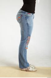 Whole Body Woman Animation references Casual Jeans Chubby Studio photo references