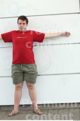 Whole Body Man T poses Casual Average Overweight Street photo references