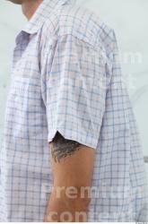 Arm Man White Tattoo Casual Shirt Average Street photo references