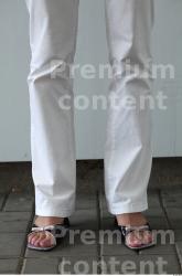 Calf Woman Casual Trousers Slim Street photo references