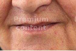 Mouth Woman White Overweight Wrinkles