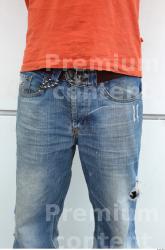 Thigh Man Asian Casual Jeans Slim Street photo references