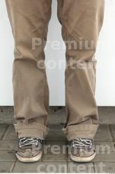 Calf Man Casual Trousers Average Street photo references