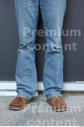 Calf Man White Casual Jeans Slim