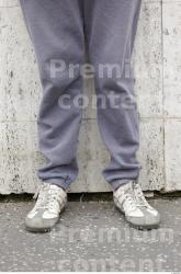 Calf Head Woman Sports Trousers Chubby Street photo references