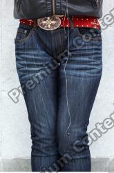 Thigh Woman White Casual Jeans Average