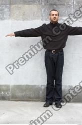 Whole Body Man T poses White Casual Athletic