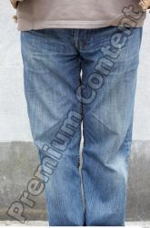 Thigh Man White Casual Jeans Chubby