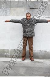 Whole Body Head Man T poses Casual Slim Average Bearded Street photo references