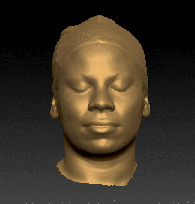 Head Woman Black Overweight 3D Scans