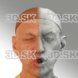 Raw 3D head scan of U phoneme - Jan