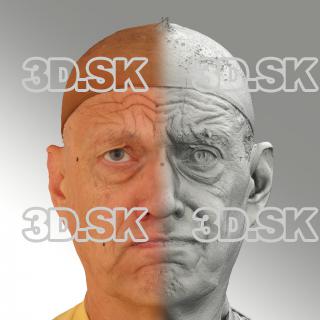 Raw 3D head scan of irate emotion - Jan