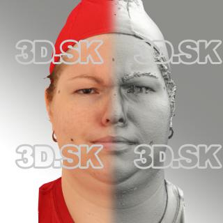3D head scan of angry emotion - Misa