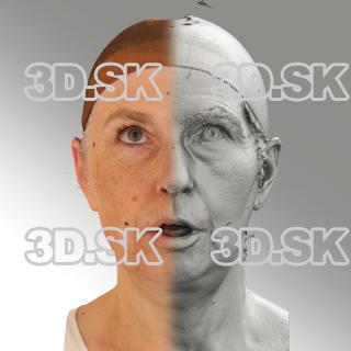 3D head scan of looking up emotion - Eva