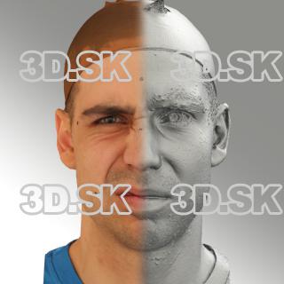 3D head scan of angry emotion - Jiri