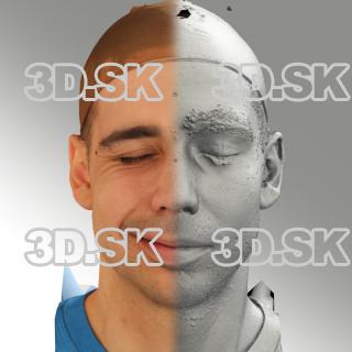 3D head scan of sneer emotion right - Jiri