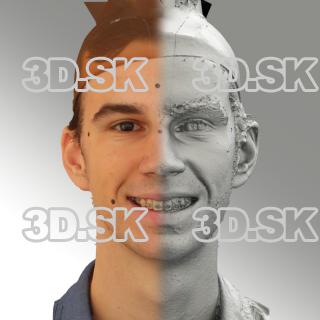 3D head scan of smiling emotion - Kuba