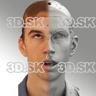 3D head scan of looking up emotion - Kuba