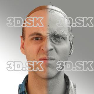 3D head scan of angry emotion - Lukas