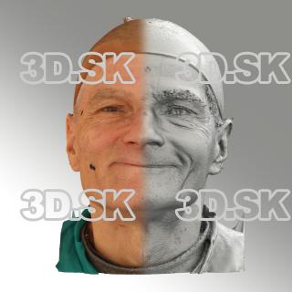 3D head scan of natural smiling emotion - Zdenek