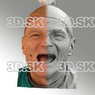 3D head scan of smiling emotion - Zdenek