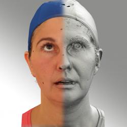 Head Woman White Average 3D Scans