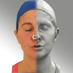 Head Woman White Average 3D Scans