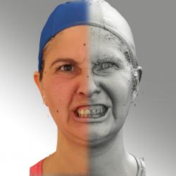 Head Woman White Average 3D Scans