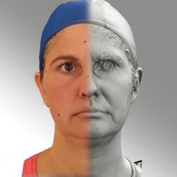 Head Woman White Average 3D Scans