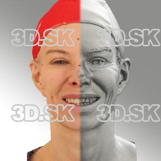3D head scan of smiling emotion - Bolard