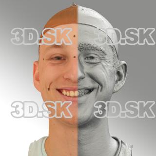 head scan of smiling emotion - Dominik 04