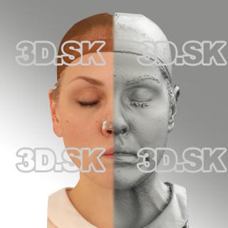 head scan of sneer emotion left - Simona 07