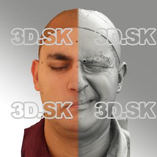 head scan of sneer emotion left - Victor 07