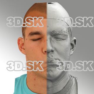 head scan of sneer emotion left - Jakub 07