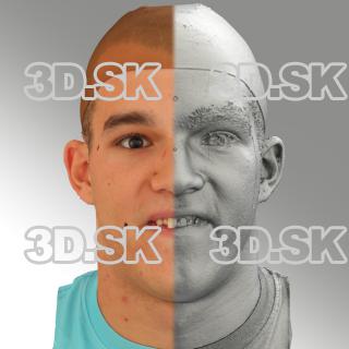 head scan of sneer emotion - Jakub 11