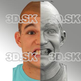 head scan of sneer emotion - Jakub 13