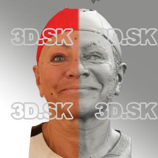 head scan of natural smiling emotion - Miroslava 03