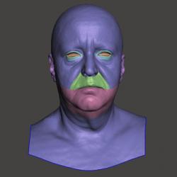 Retopologized 3D Head scan of Dana SubDivision