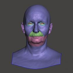 Retopologized 3D Head scan of Jana SubDivision