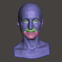Retopologized 3D Head scan of Milada SubDivision