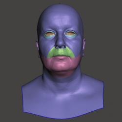 Retopologized 3D Head scan of Monika SubDivision