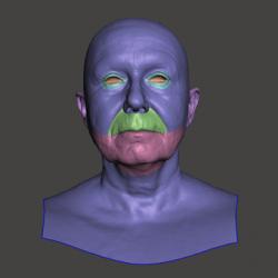 Retopologized 3D Head scan of Vladimira SubDivision