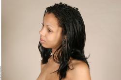 Hair Woman Black Slim