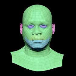 Retopologized 3D Head scan of Anderius Mosley SubDivision
